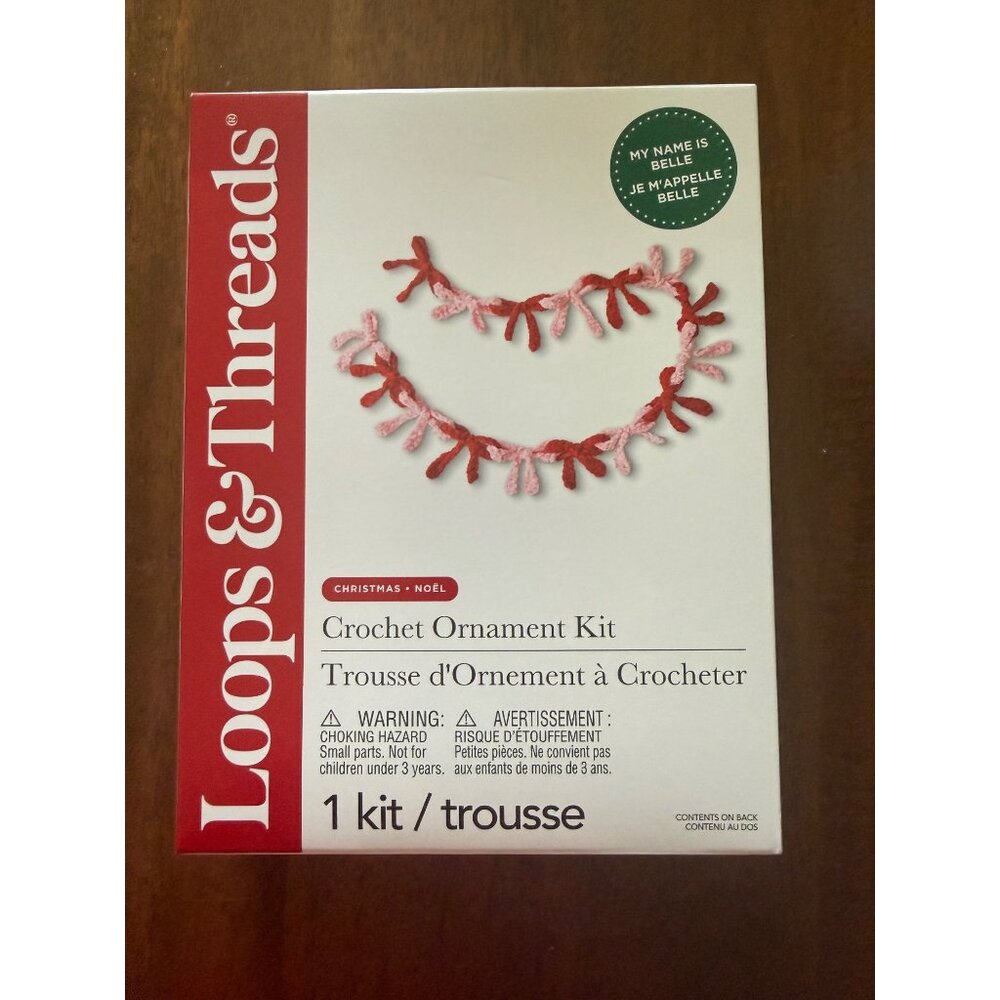 Loops & Threads Crochet Ornament Kit Christmas Belle Design 52x3 In Intermediate